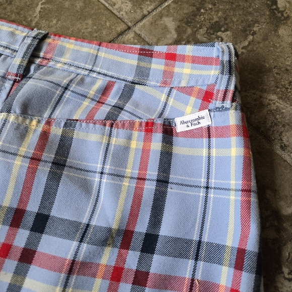 Plaid Mini Skirt in Blue and Red - Picture 2 of 9